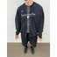 Çift fermuarlı yıkamalı ve eskitme sweatshirt ceket