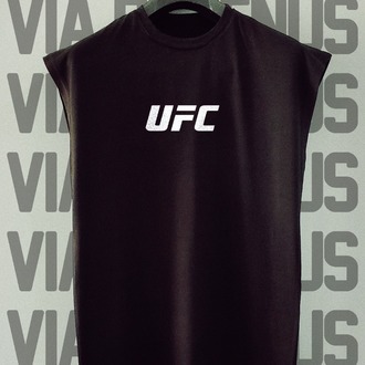 UFC Venum Ön Arka Baskılı Sıfır Kol Tshirt Şort Takım