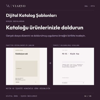 Dijital Ürün Kataloğu Şablonları (PPTX)