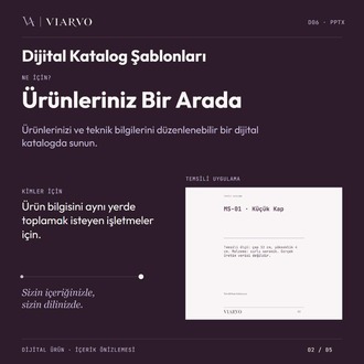Dijital Ürün Kataloğu Şablonları (PPTX)