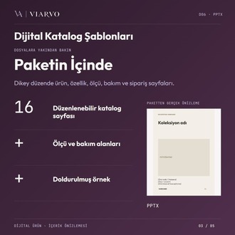 Dijital Ürün Kataloğu Şablonları (PPTX)