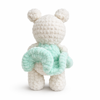 Mint Yeşili Elbiseli Peluş Ayı