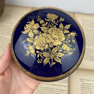 Vintage Fransız Tharaud Limoges Damgalı Porselen Kutu 