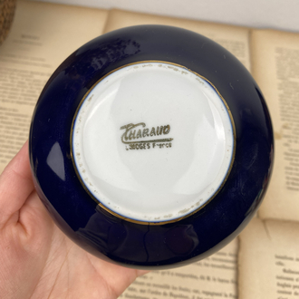 Vintage Fransız Tharaud Limoges Damgalı Porselen Kutu 
