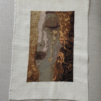 Gustav klimt kanaviçe tablo