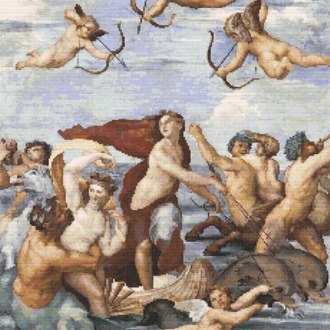 Rafael Sanzio -The Triumph of Galatea kanaviçe deseni 43 x 55 cm (65 renk)