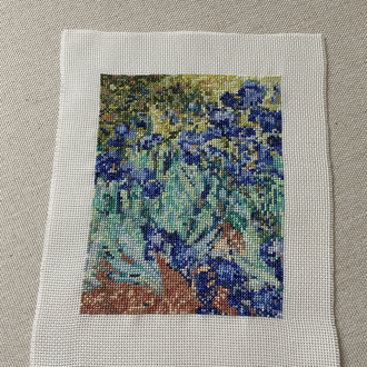 İrisler Van Gogh kanaviçe tablo