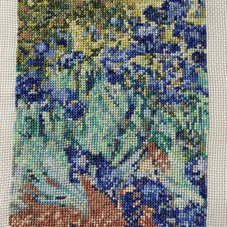 İrisler Van Gogh kanaviçe tablo