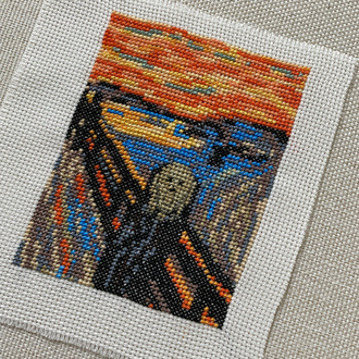 Çığlık Edvard Munch kanaviçe tablo