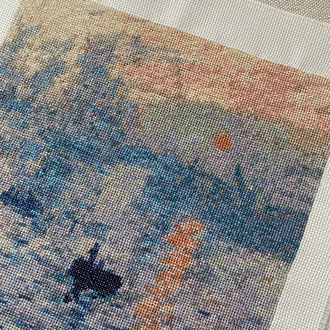 Monet Sunrise kanaviçe tablo