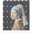 İnci küpeli kız johannes vermeer kanaviçe desen 63x71 cm