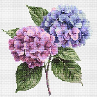 ortanca buketi kanaviçe deseni -26x27 cm- 30 renkli -