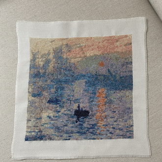 Monet Sunrise kanaviçe tablo
