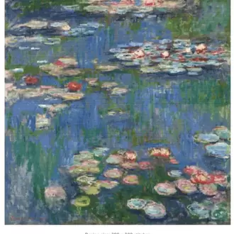 Claude Monet Water Lilies 55x55 cm kanaviçe deseni