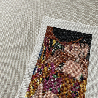 The kiss Gustav Klimt kanaviçe tablo