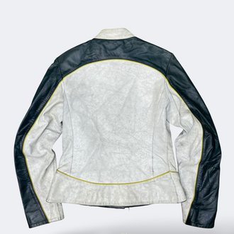 Fenerbahçe Vintage Koleksiyon Hakiki Deri Ceket Biker Y2K