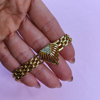 Vintage gold taşlı bileklik