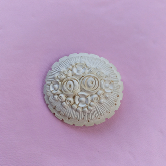 Vintage koku taşı broş eski dönem
