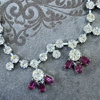 VİNTAGE viyana 1950 rhinestone kolye