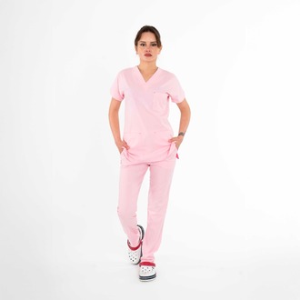 Epione Serisi Barbie Pembe V-Soft Likralı Cerrahi Takım