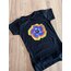 Mavi çiçek baby tee
