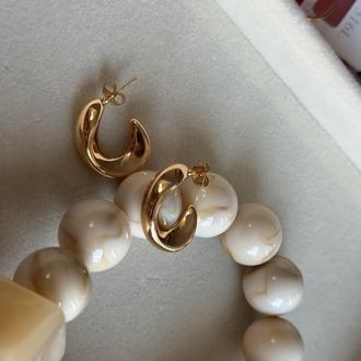 GEOMETRİK GOLD RENK KÜÇÜK KÜPE