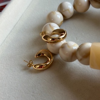 GEOMETRİK GOLD RENK KÜÇÜK KÜPE
