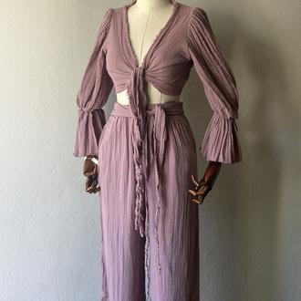 Riva 2li takım - Özel Boho Tasarım - Gül Kurusu 