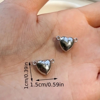 1 Çift Mıknatıslı Kalp Charm