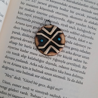 Ahşap Görünümlü Vintage Kolye Ucu