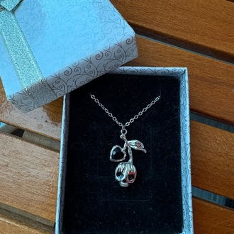 Cherry Goth Skull Kolye