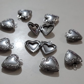 Kapaklı Çelik Kolye Ucu/Charm