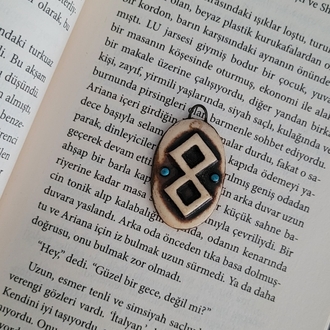 Ahşap Görünümlü Vintage Kolye Ucu
