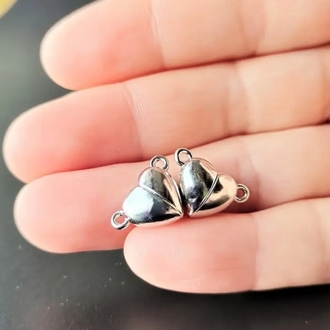 1 Çift Mıknatıslı Kalp Charm