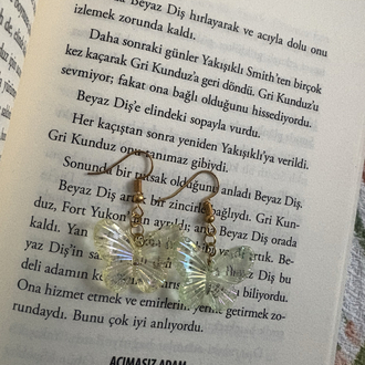 Sarı Kelebekler Küpe