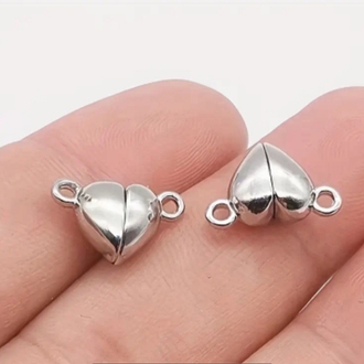 1 Çift Mıknatıslı Kalp Charm