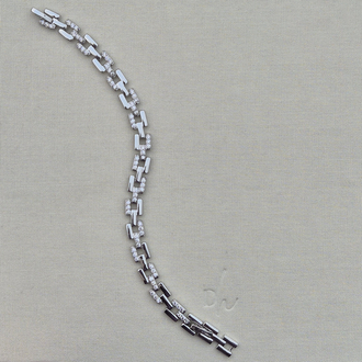 Xuping Silver Geometrik Desen Bileklik