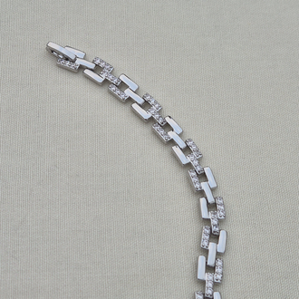 Xuping Silver Geometrik Desen Bileklik