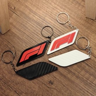 F1 - Karbon Fiber Logo Anahtarlık