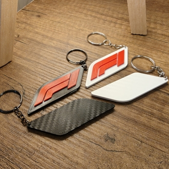 F1 - Karbon Fiber Logo Anahtarlık