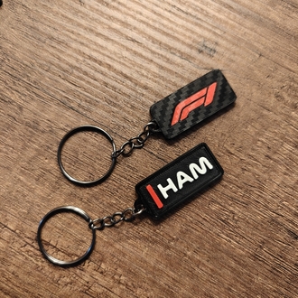 F1 Pilot İsimli Anahtarlık