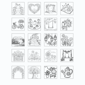 Boyama Kitabı, Blooming Corner, Coloring Book KŞ00033