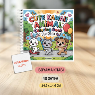 Tatlı Kawai Hayvanlar Boyama Kitabı KŞ00034