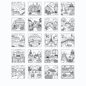 Cozy Europe Boyama Kitabı KU0049