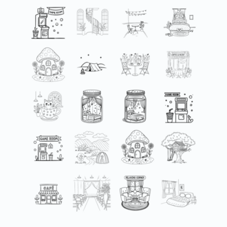 Boyama Kitabı, Köşeli Tatlı Ev, Coloring Book Boyama KŞ00025
