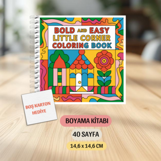  Boyama Kitabı, Köşeli Tatlı Ev Boyama KŞ00013