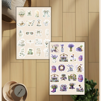 4'lü Tatlı Bahar Konsept Temalı Sticker Set D00040