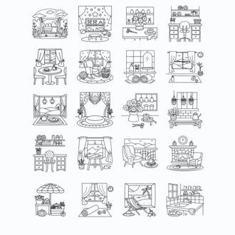 Boyama Kitabı, Köşeli Tatlı Ev, Coloring Book Boyama KŞ00026