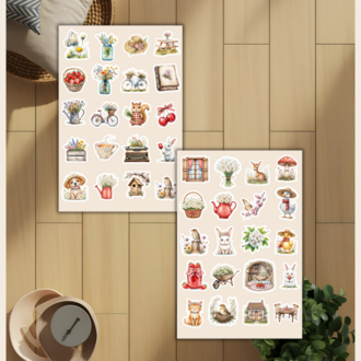 4'lü İlkbahar Sticker Set D00028