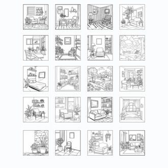 Boyama Kitabı, Köşeli Tatlı Ev, Coloring Book Boyama KŞ00019